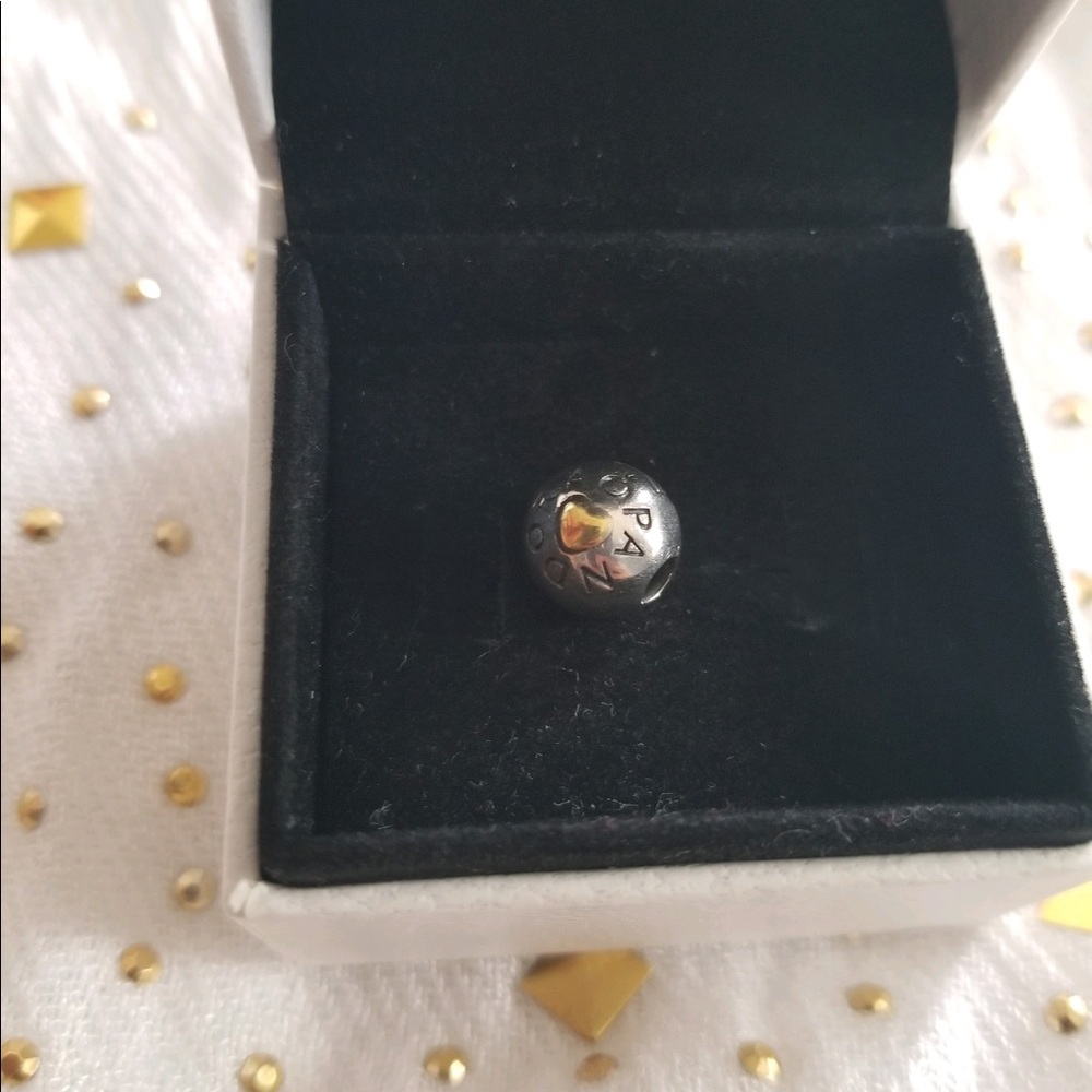 Pandora charm with pandora logo